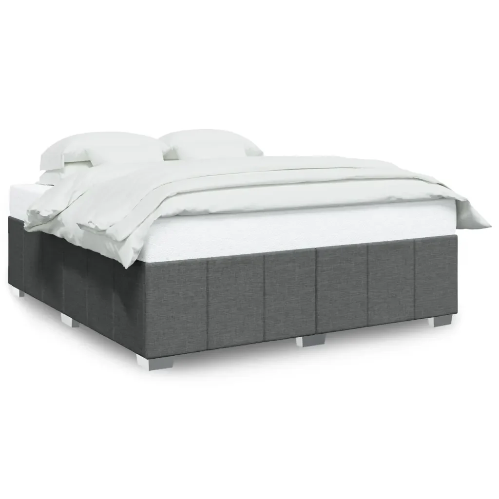 Letto matrimoniale | Letto per adulti | Giroletto senza Materasso Grigio Scuro 180x200 cm Tessuto