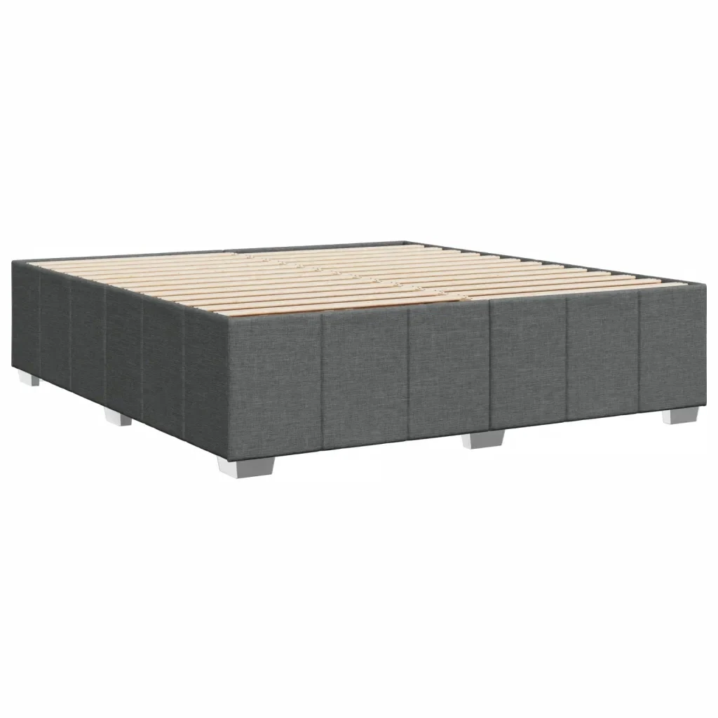 Letto matrimoniale | Letto per adulti | Giroletto senza Materasso Grigio Scuro 180x200 cm Tessuto - Image 6