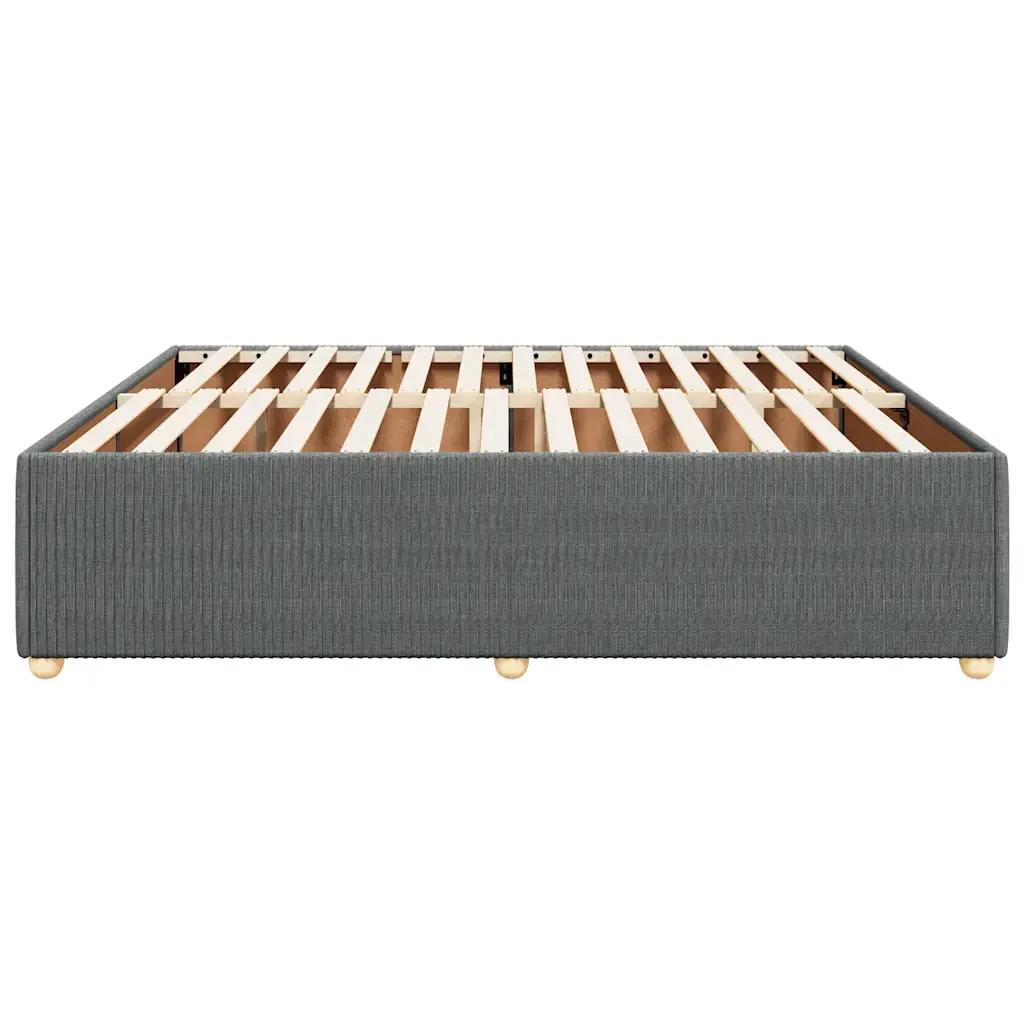 Letto matrimoniale | Letto per adulti | Giroletto senza Materasso Grigio Scuro 180x200 cm Tessuto - Image 5