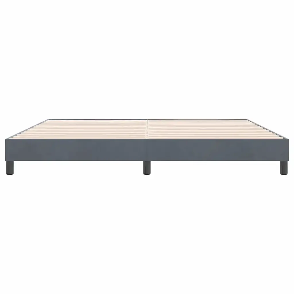 Letto matrimoniale | Letto per adulti | Giroletto senza Materasso Grigio Scuro 180x220 cm Velluto - Image 5