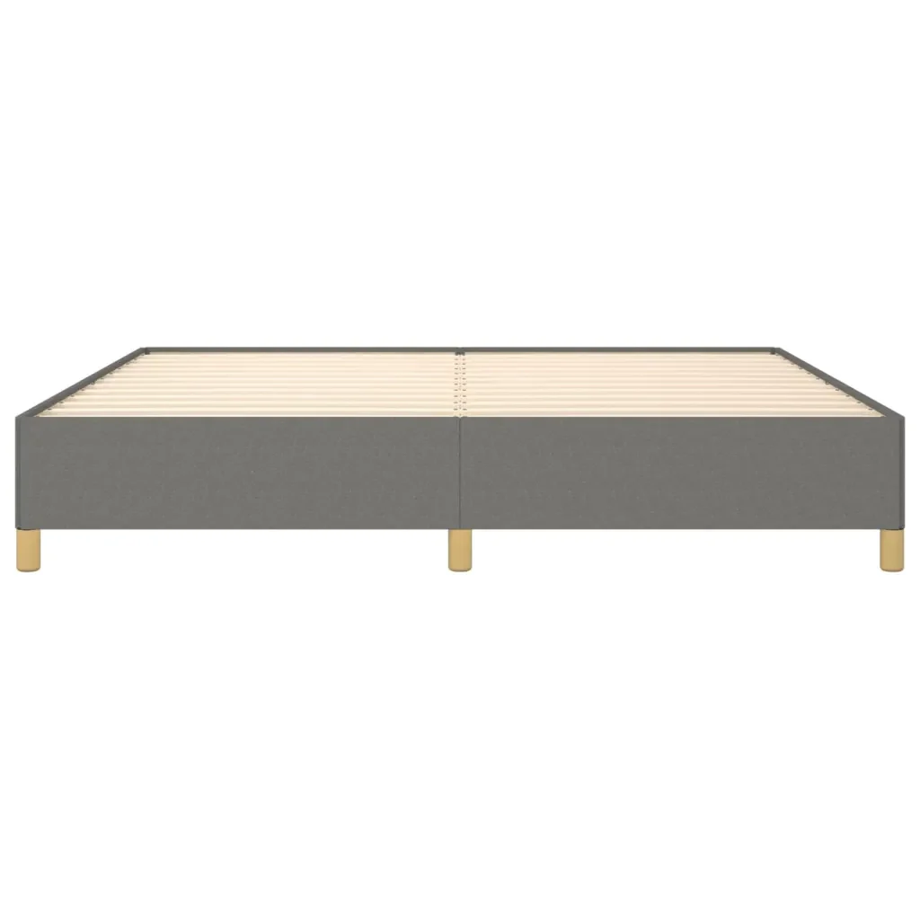 Letto matrimoniale | Letto per adulti | Giroletto senza Materasso Grigio Scuro 200x200 cm Tessuto - Image 5