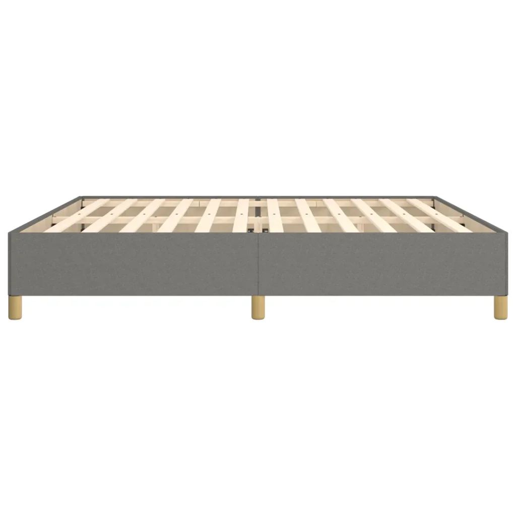 Letto matrimoniale | Letto per adulti | Giroletto senza Materasso Grigio Scuro 200x200 cm Tessuto - Image 6