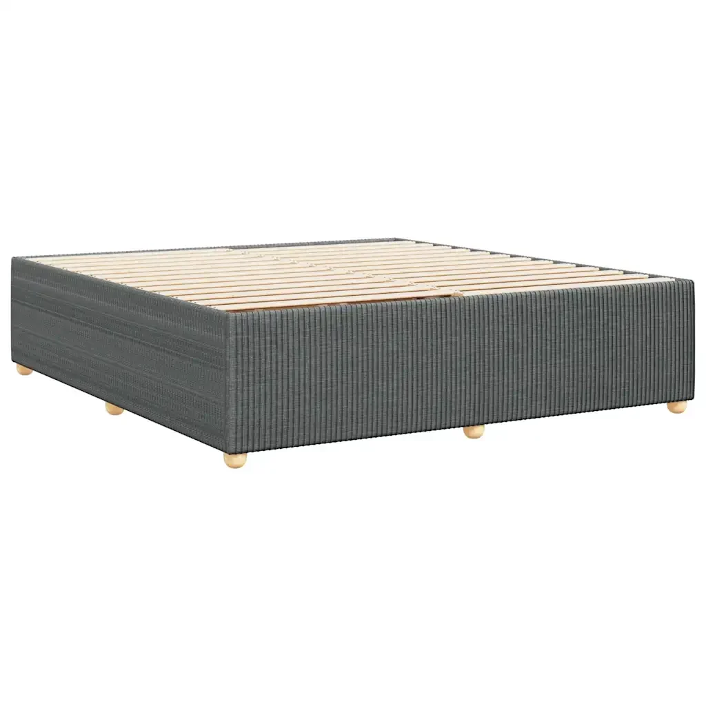 Letto matrimoniale | Letto per adulti | Giroletto senza Materasso Grigio Scuro 200x200 cm Tessuto - Image 6