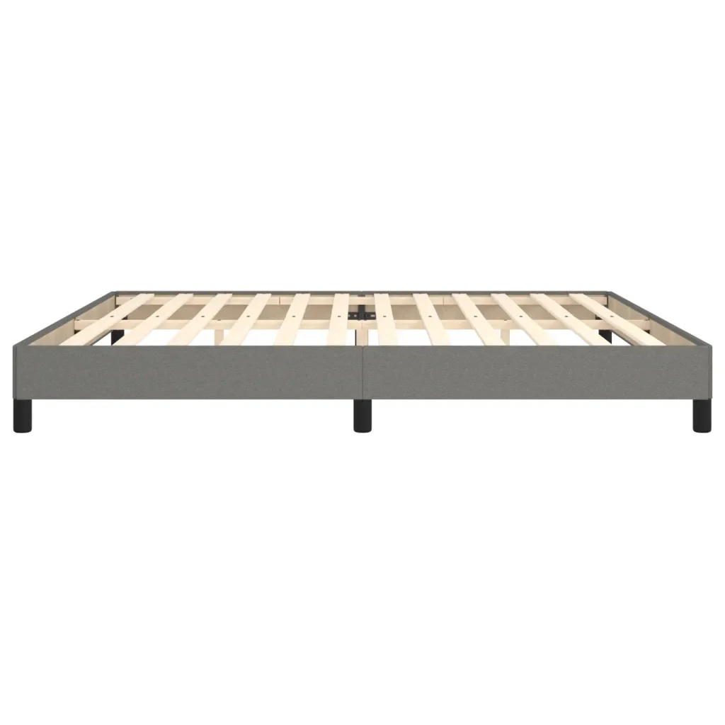 Letto matrimoniale | Letto per adulti | Giroletto senza Materasso Grigio Scuro 200x200 cm Tessuto - Image 6