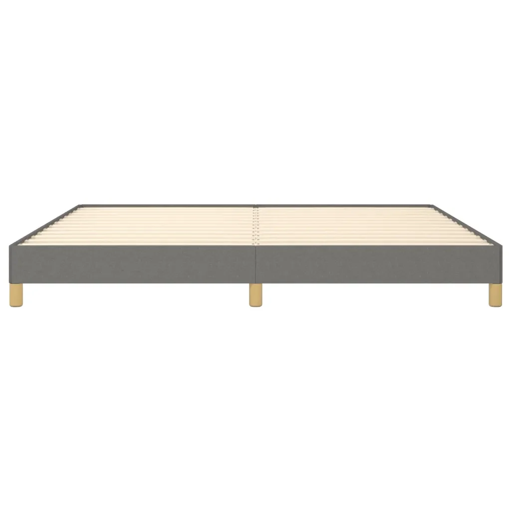 Letto matrimoniale | Letto per adulti | Giroletto senza Materasso Grigio Scuro 200x200 cm Tessuto - Image 5