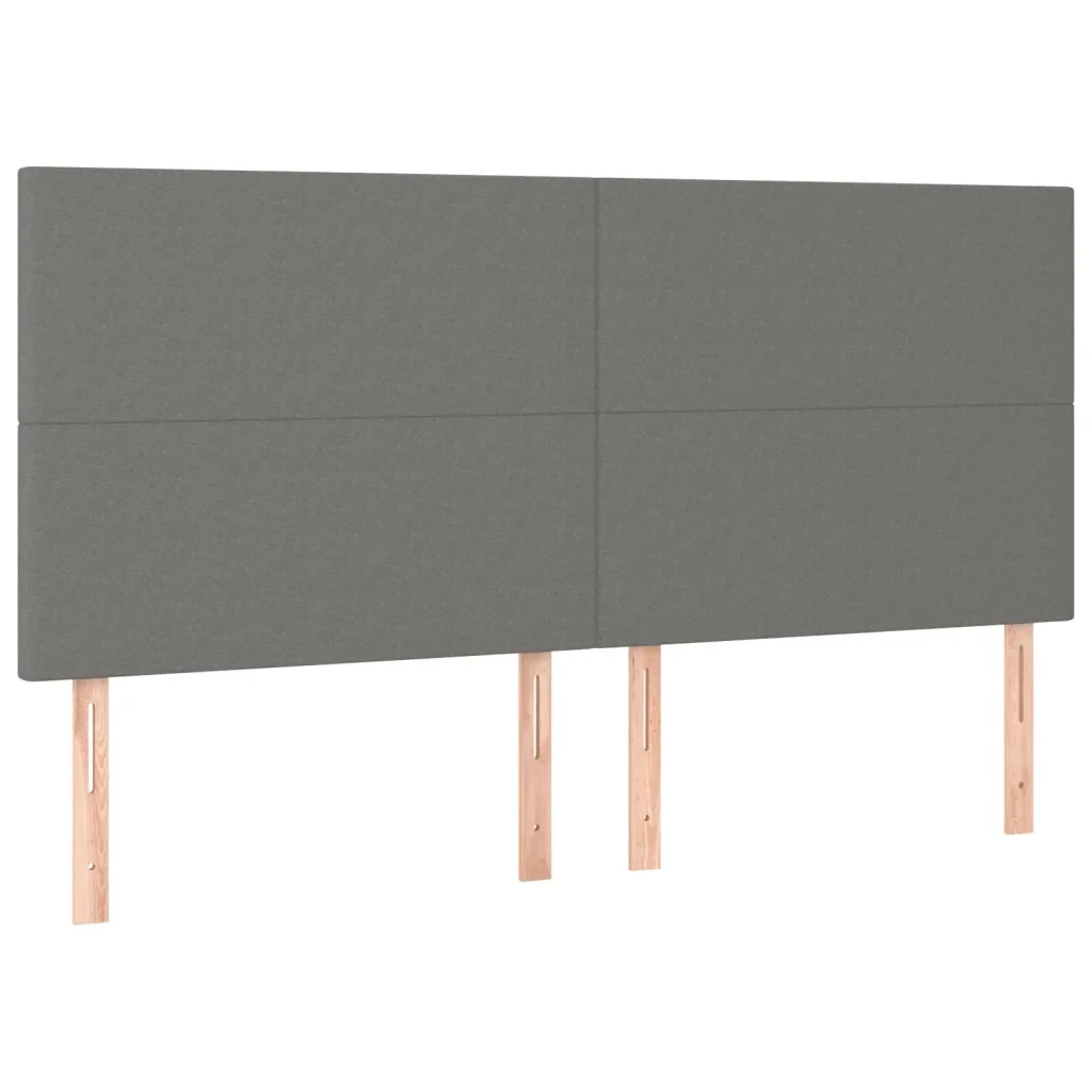 Letto matrimoniale | Letto per adulti | Giroletto senza Materasso Grigio Scuro 200x200 cm Tessuto - Image 9