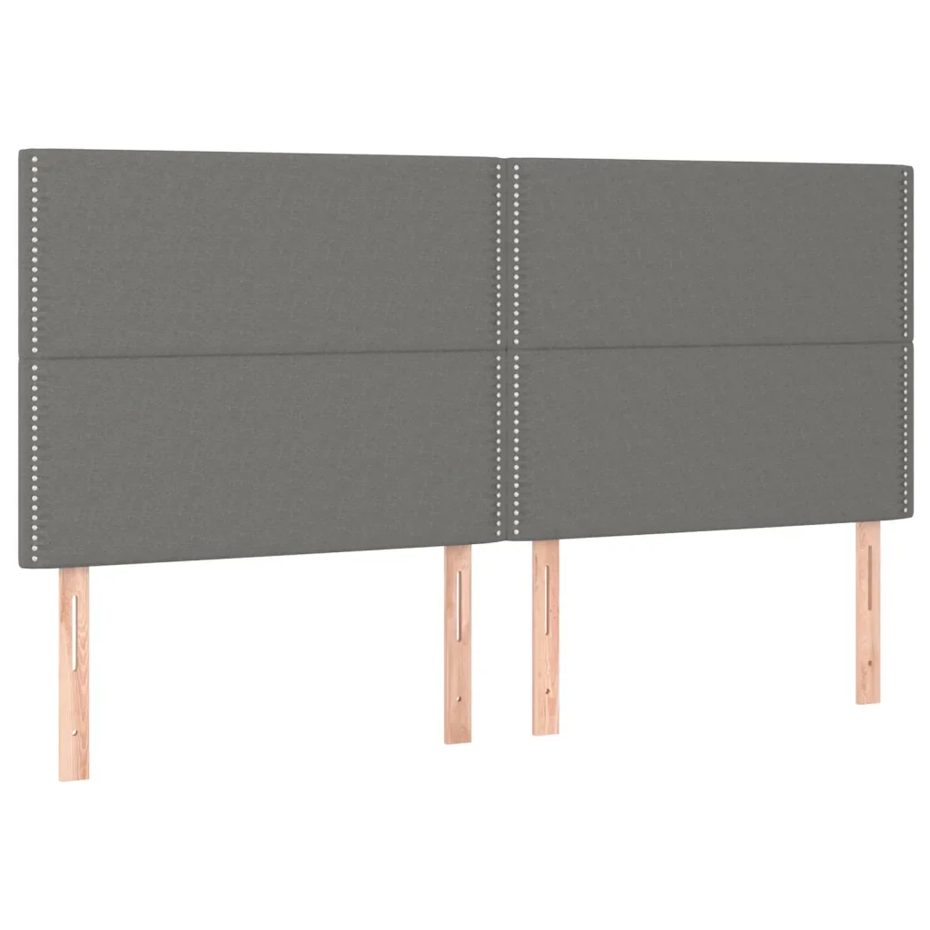 Letto matrimoniale | Letto per adulti | Giroletto senza Materasso Grigio Scuro 200x200 cm Tessuto - Image 9
