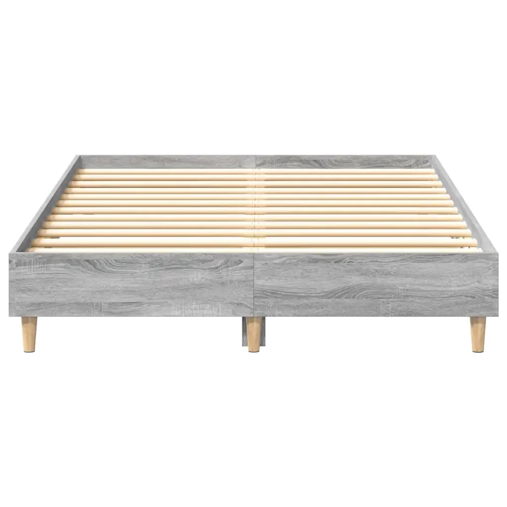 Letto matrimoniale | Letto per adulti | Giroletto senza Materasso Grigio Sonoma 120x200 cm Truciolato - Image 5