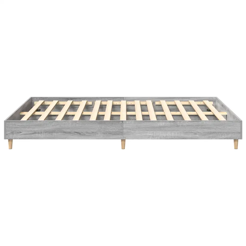 Letto matrimoniale | Letto per adulti | Giroletto senza Materasso Grigio Sonoma 140x200 cm Truciolato - Image 6