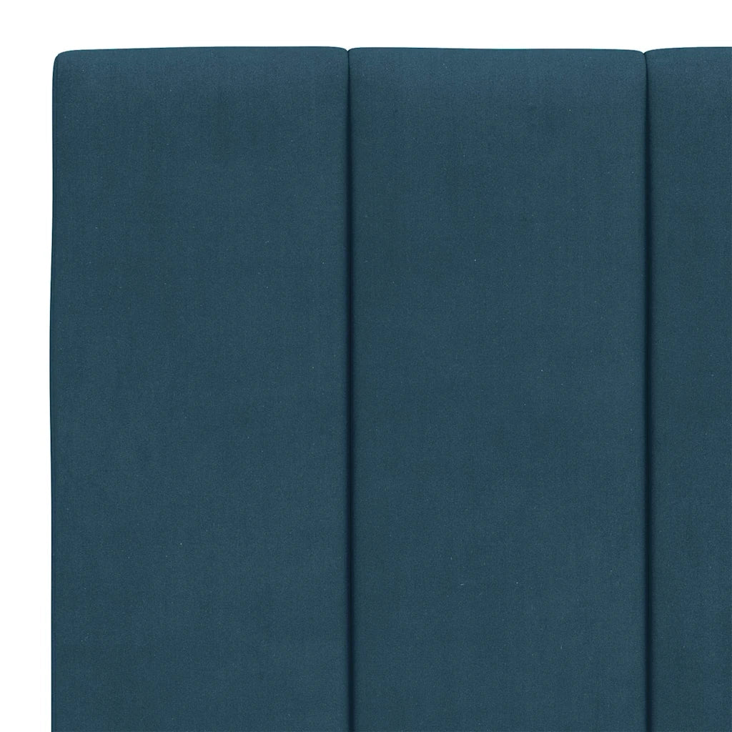 Letto matrimoniale | Letto per adulti | Giroletto senza Materasso Hanko Blu 120x200 cm in Velluto - Image 10