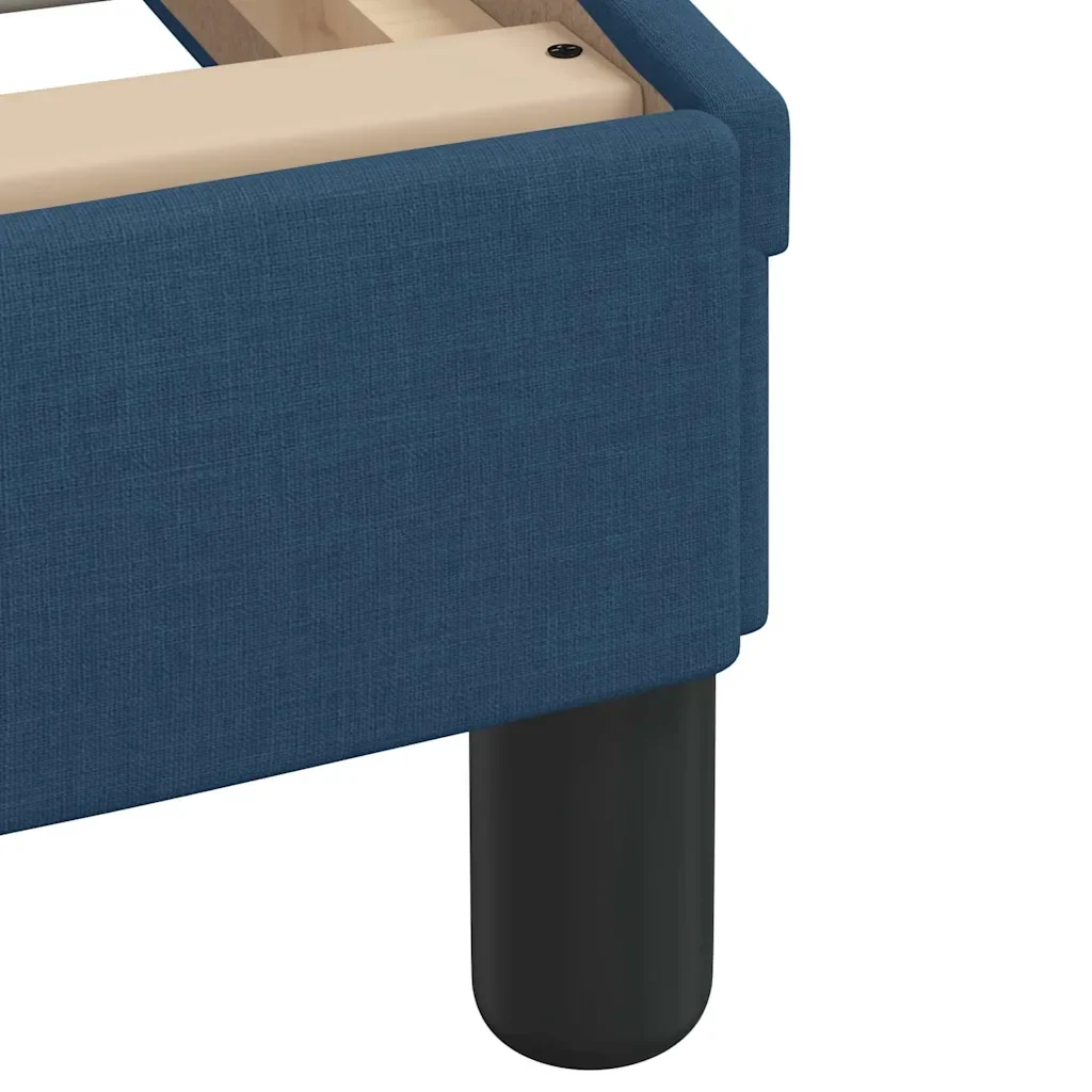 Letto matrimoniale | Letto per adulti | Giroletto senza Materasso Hanko Blu 140x190 cm in Tessuto - Image 10