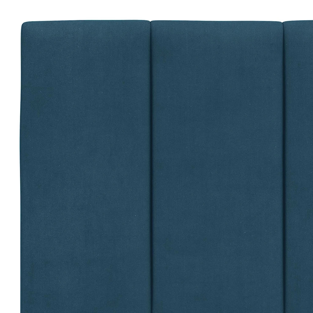 Letto matrimoniale | Letto per adulti | Giroletto senza Materasso Hanko Blu 160x200 cm in Velluto - Image 10