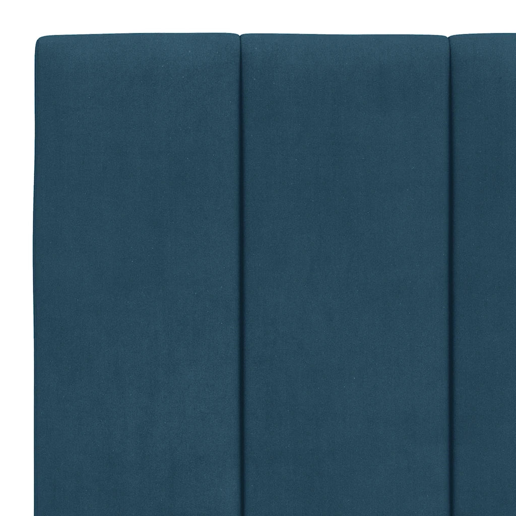 Letto matrimoniale | Letto per adulti | Giroletto senza Materasso Hanko Blu 180x200 cm in Velluto - Image 10
