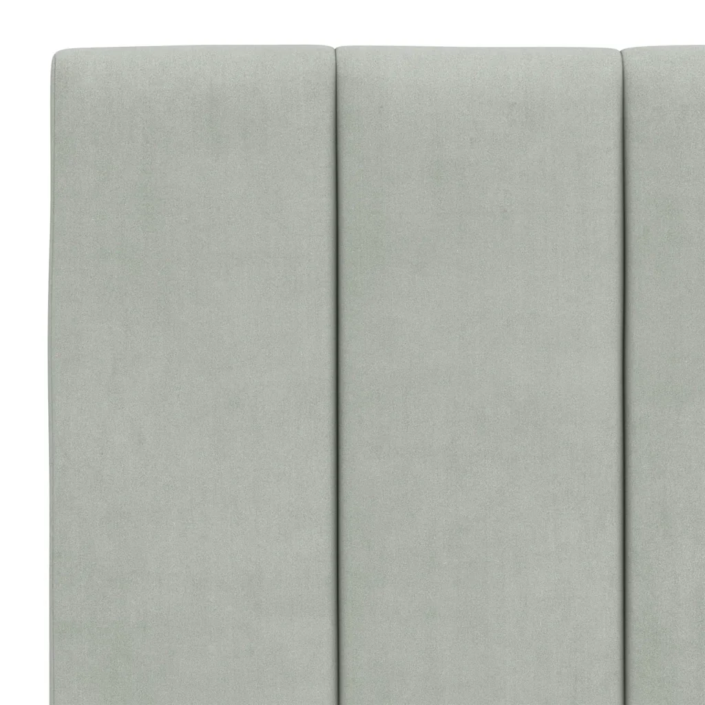 Letto matrimoniale | Letto per adulti | Giroletto senza Materasso Hanko Grigio Chiaro 120x200 cm Velluto - Image 10