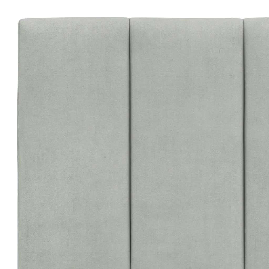 Letto matrimoniale | Letto per adulti | Giroletto senza Materasso Hanko Grigio Chiaro 160x200 cm Velluto - Image 10