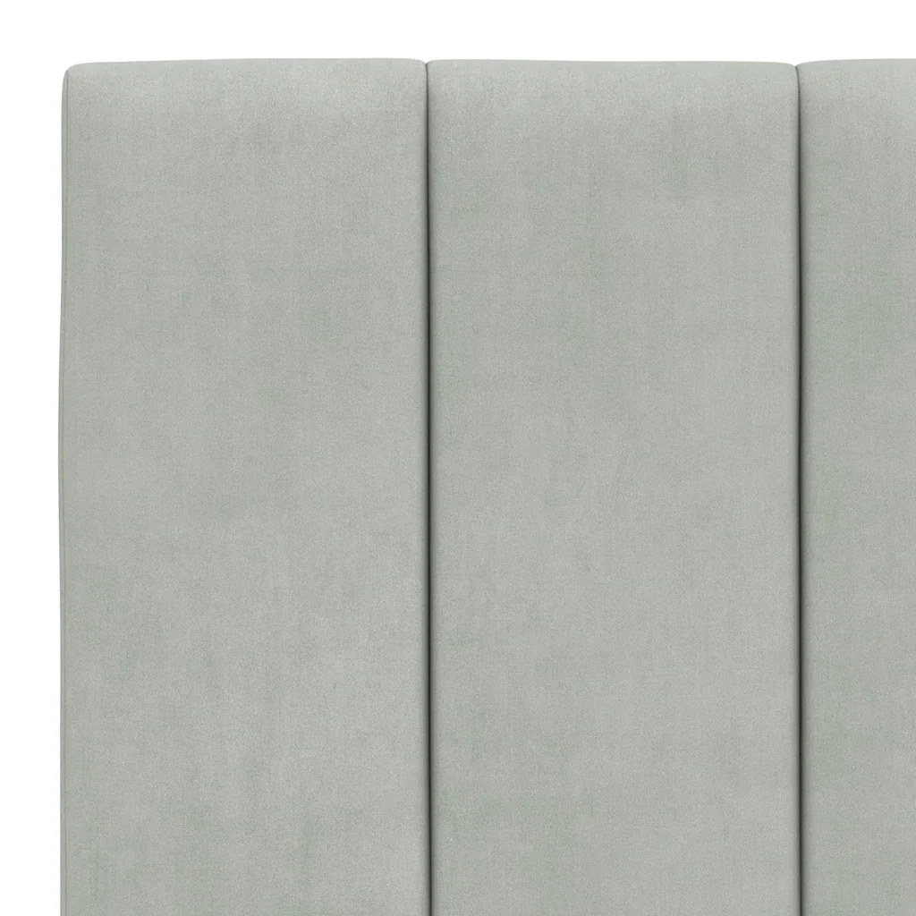 Letto matrimoniale | Letto per adulti | Giroletto senza Materasso Hanko Grigio Chiaro 180x200 cm Velluto - Image 10