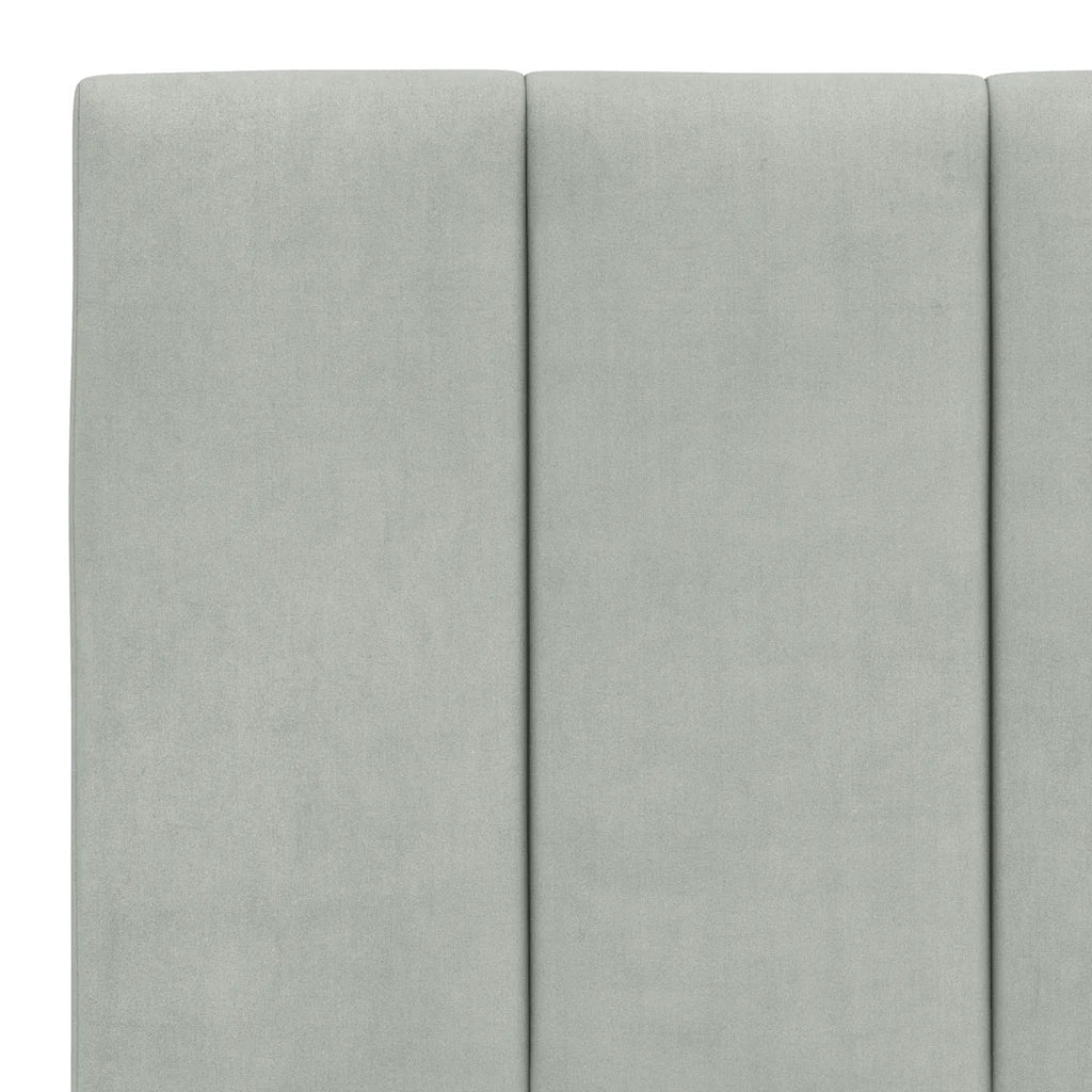 Letto matrimoniale | Letto per adulti | Giroletto senza Materasso Hanko Grigio Chiaro 200x200 cm Velluto - Image 10