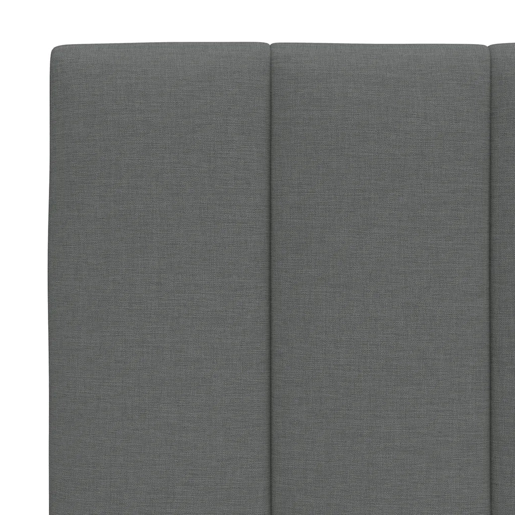 Letto matrimoniale | Letto per adulti | Giroletto senza Materasso Hanko Grigio Scuro 140x190 cm Tessuto - Image 10
