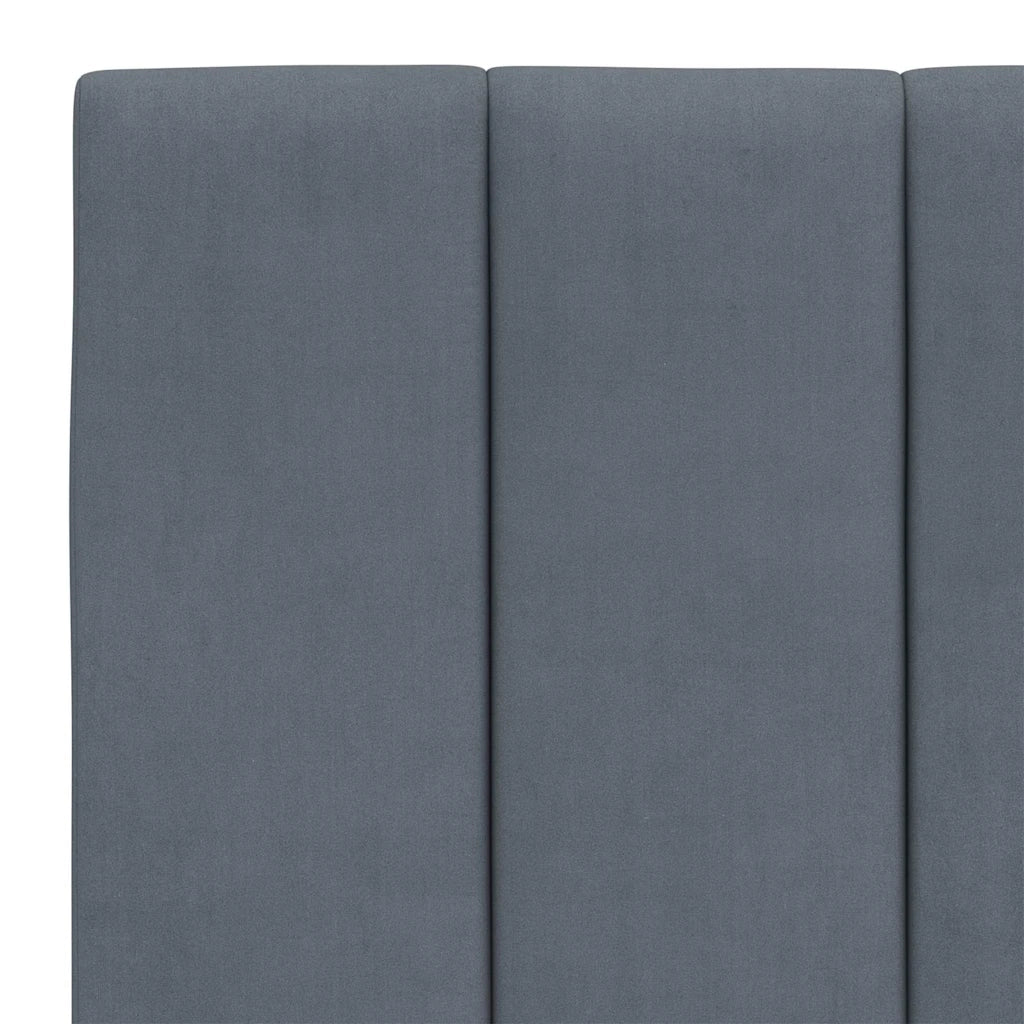 Letto matrimoniale | Letto per adulti | Giroletto senza Materasso Hanko Grigio Scuro 140x200 cm Velluto - Image 10