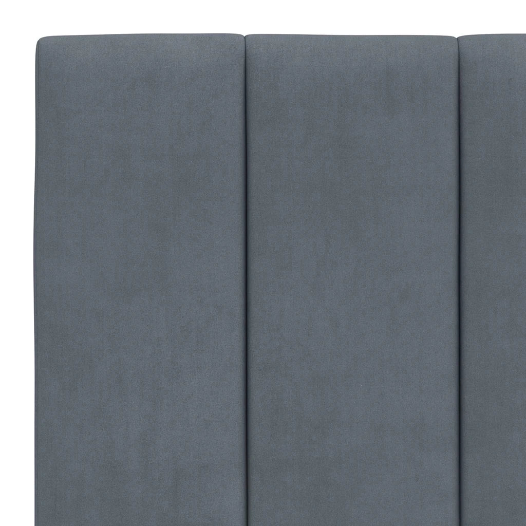 Letto matrimoniale | Letto per adulti | Giroletto senza Materasso Hanko Grigio Scuro 180x200 cm Velluto - Image 10