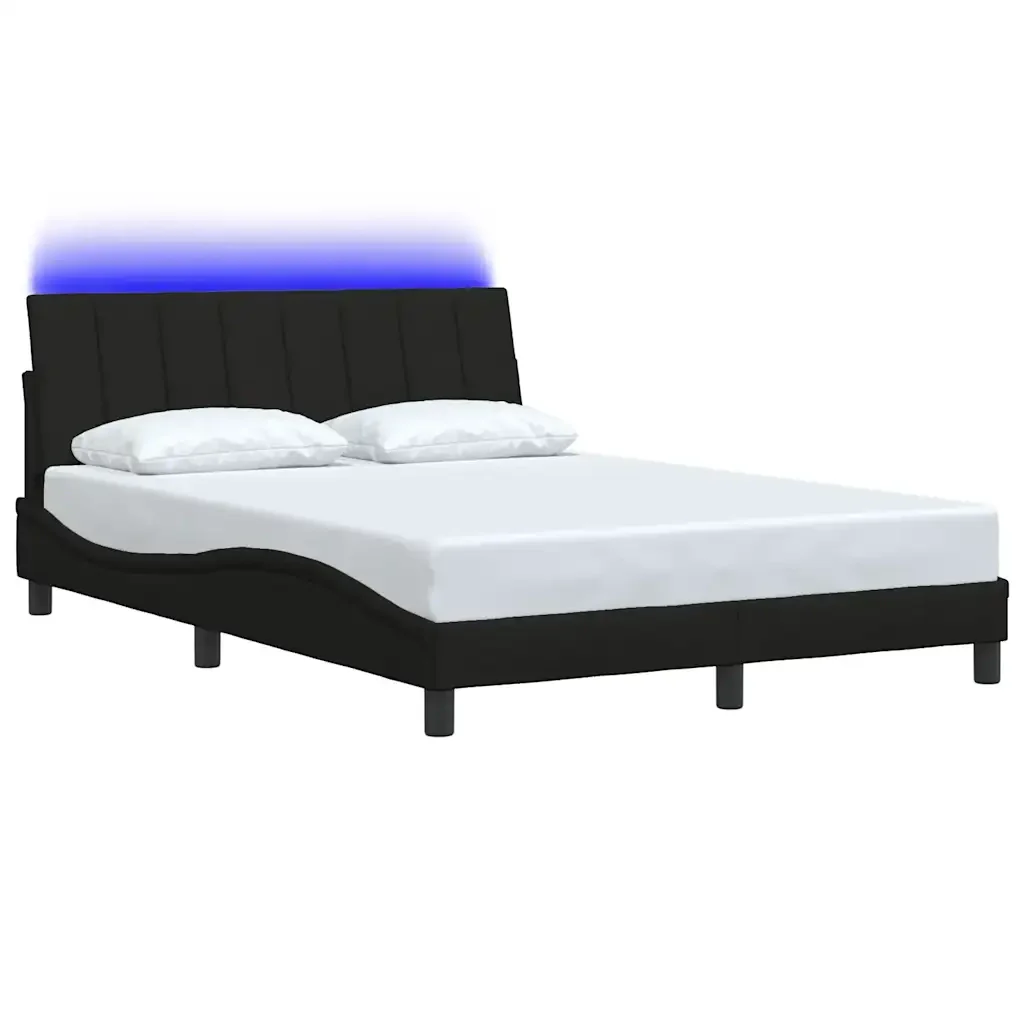 Letto matrimoniale | Letto per adulti | Giroletto senza Materasso Hanko Nero 120x200 cm Tessuto - Image 3
