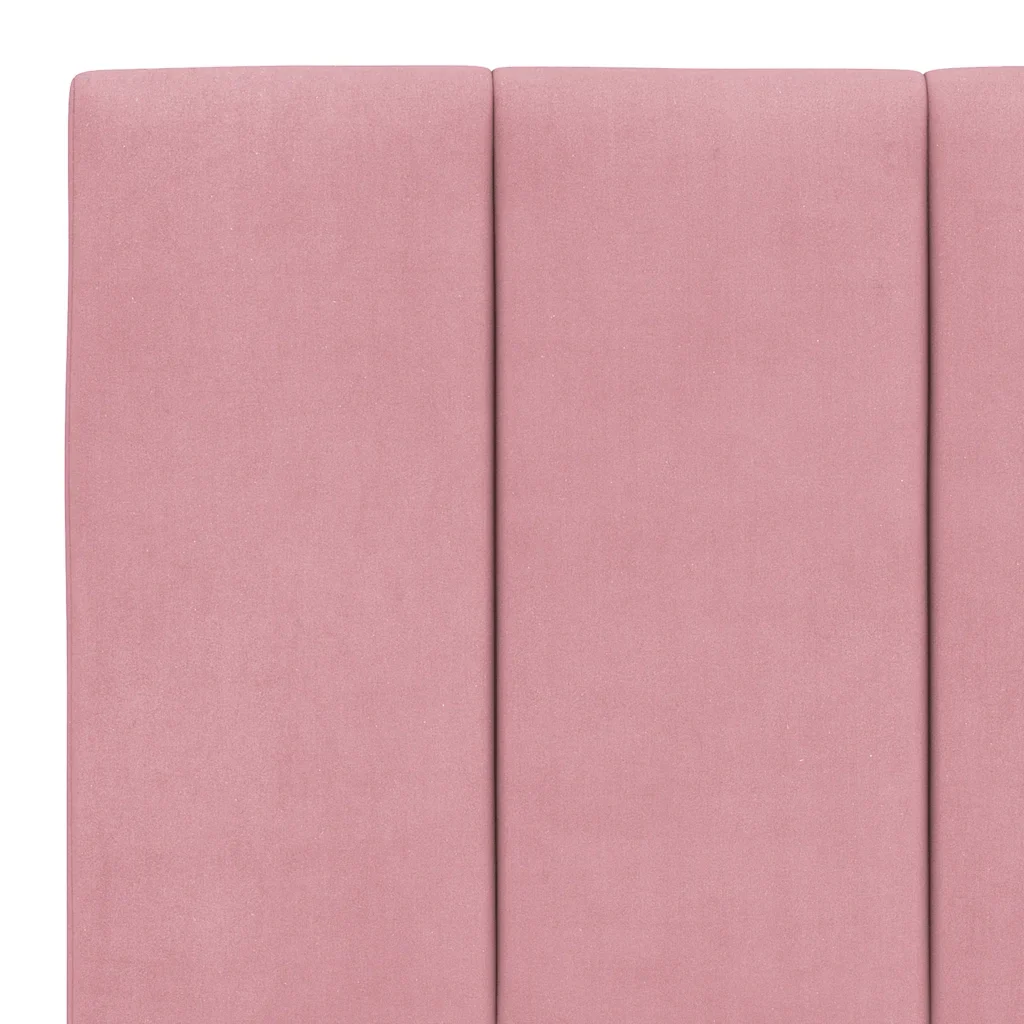Letto matrimoniale | Letto per adulti | Giroletto senza Materasso Hanko Rosa 160x200 cm in Velluto - Image 10