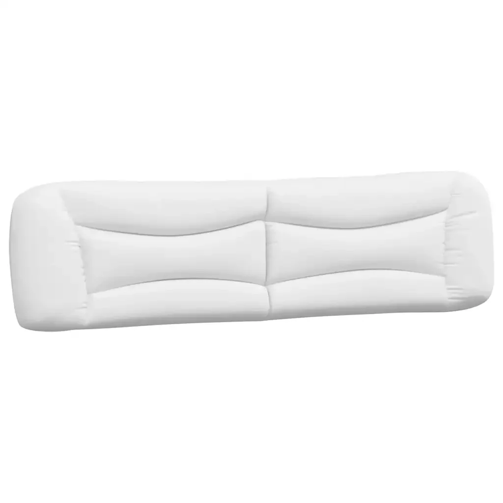 Letto matrimoniale | Letto per adulti | Giroletto senza Materasso Hvar Bianco 200x200 cm in Similpelle - Image 8