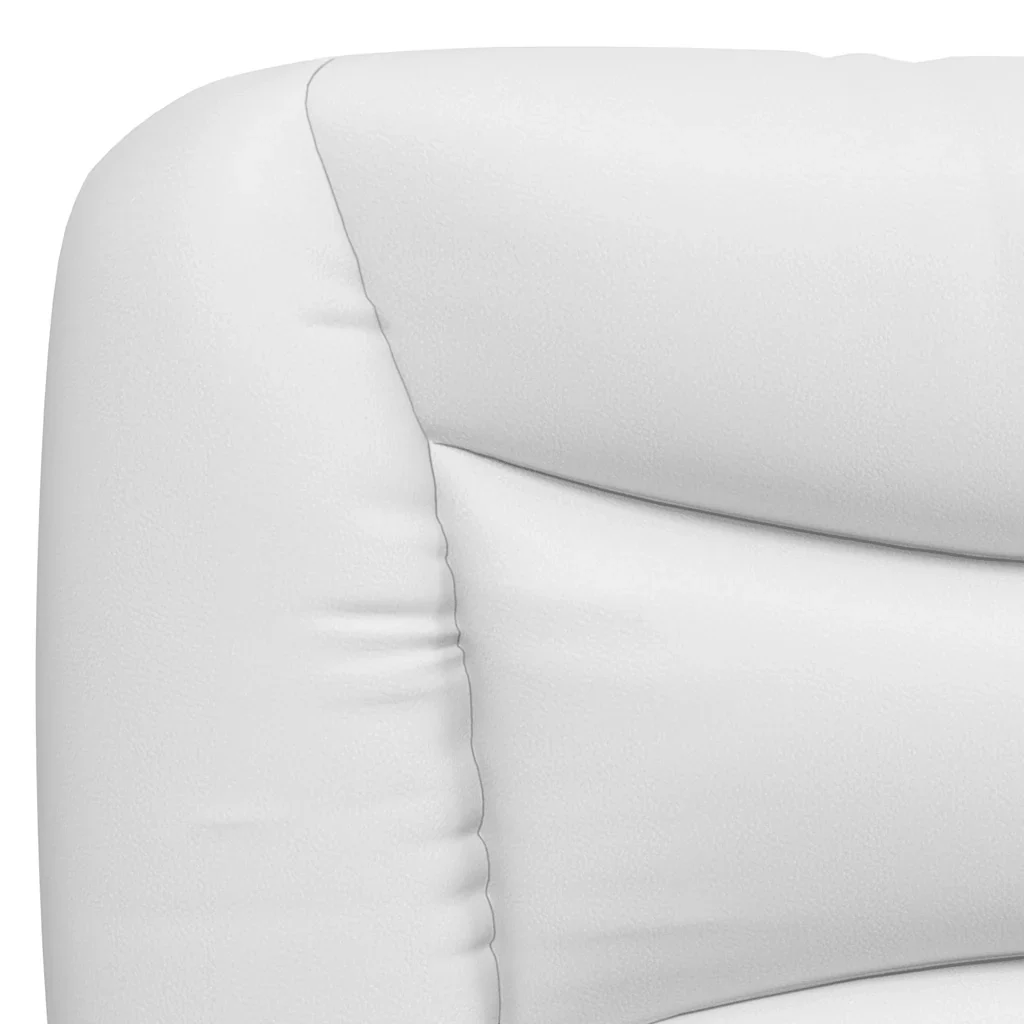 Letto matrimoniale | Letto per adulti | Giroletto senza Materasso Hvar Bianco 200x200 cm in Similpelle - Image 9