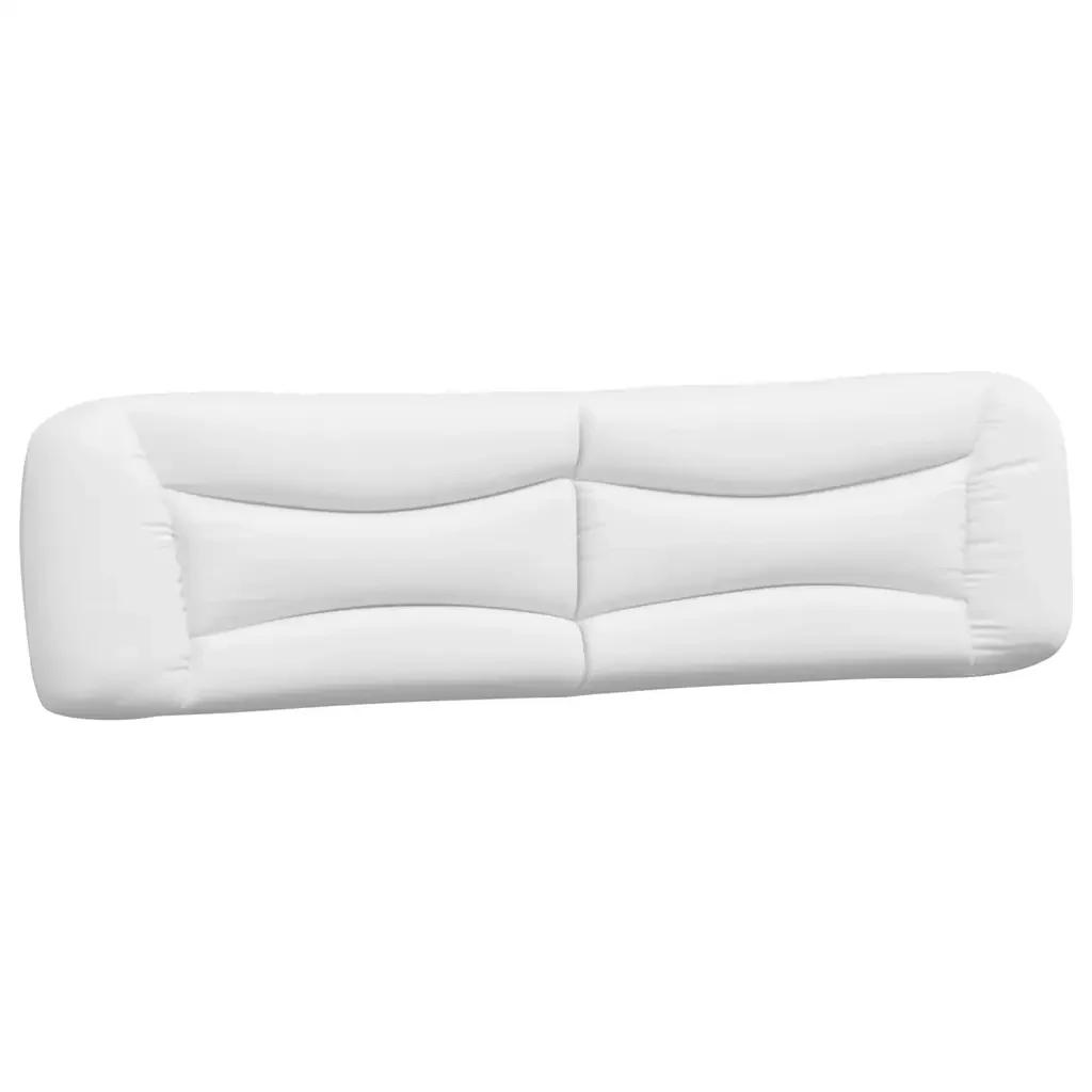 Letto matrimoniale | Letto per adulti | Giroletto senza Materasso Hvar Bianco e Nero 200x200 cm in Similpelle - Image 8
