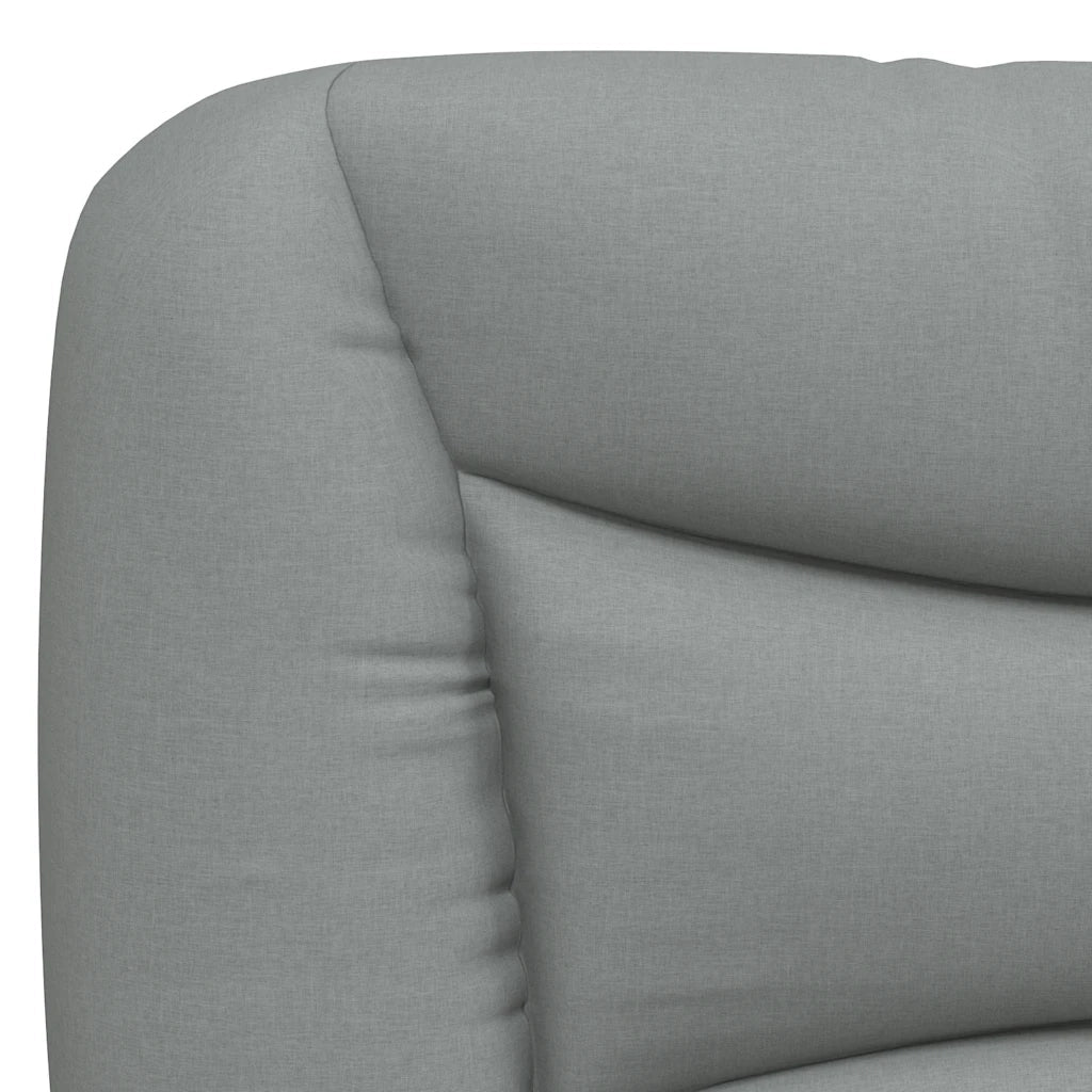 Letto matrimoniale | Letto per adulti | Giroletto senza Materasso Hvar Grigio Chiaro 120x200 cm Tessuto - Image 10
