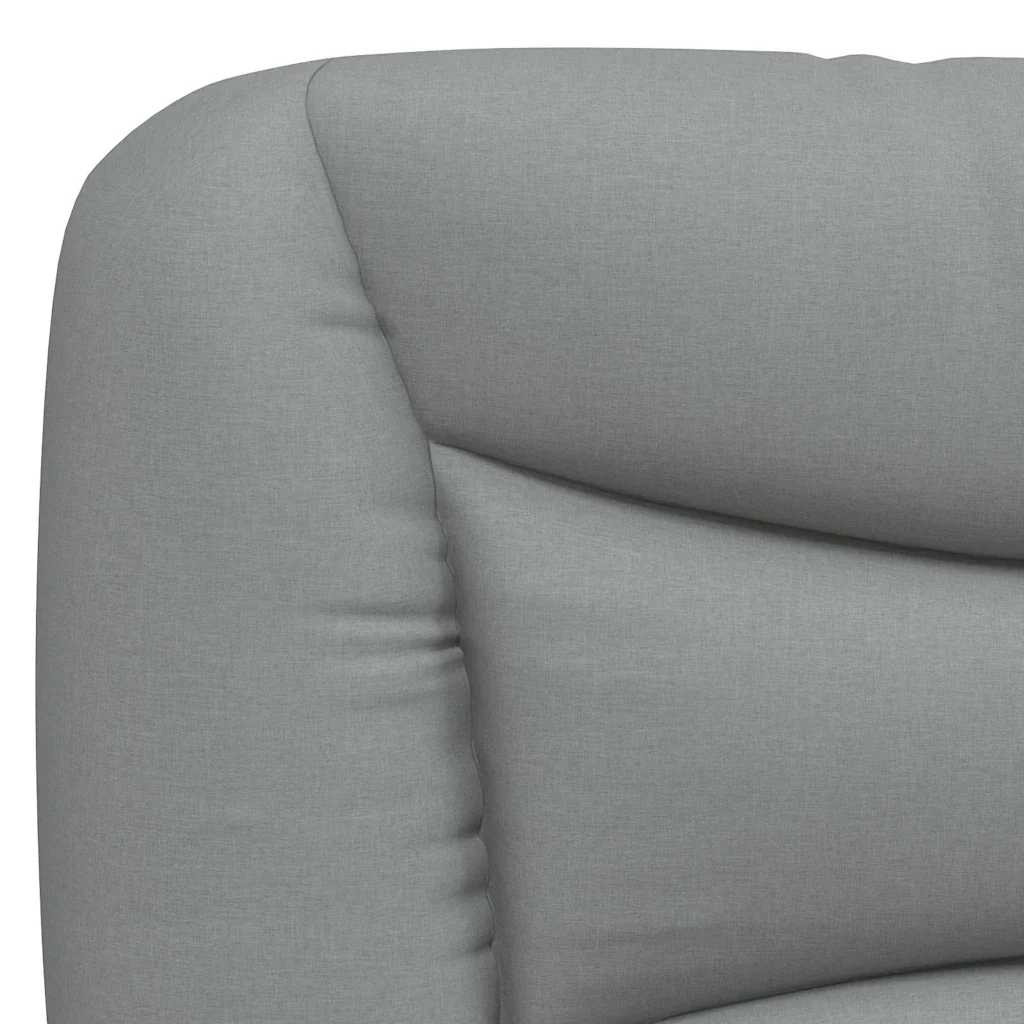 Letto matrimoniale | Letto per adulti | Giroletto senza Materasso Hvar Grigio Chiaro 140x200 cm Tessuto - Image 10