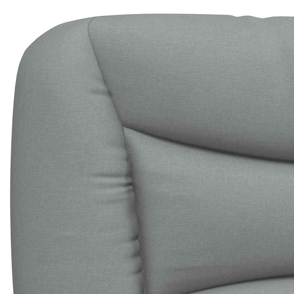 Letto matrimoniale | Letto per adulti | Giroletto senza Materasso Hvar Grigio Chiaro 200x200 cm Tessuto - Image 10