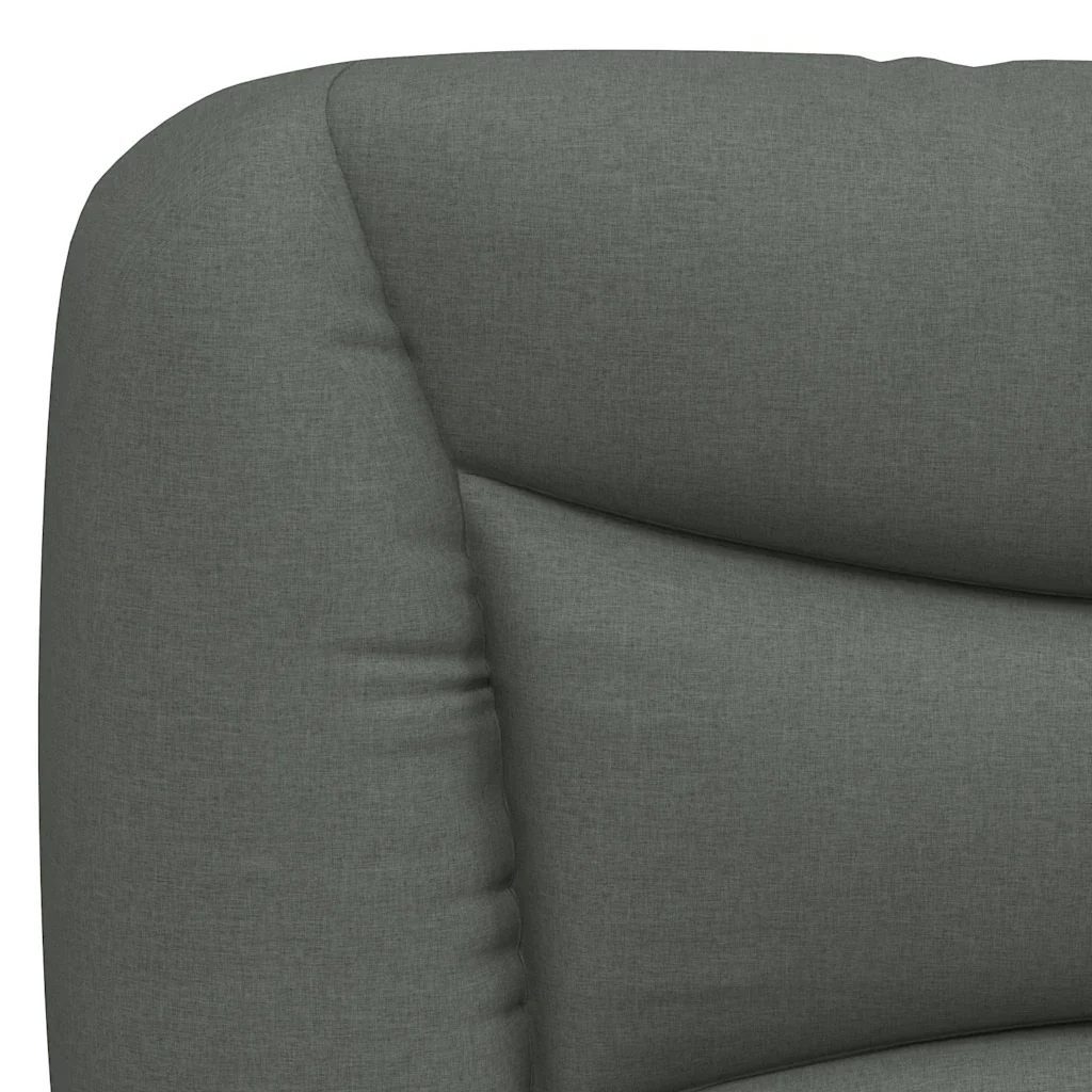 Letto matrimoniale | Letto per adulti | Giroletto senza Materasso Hvar Grigio Scuro 140x200 cm Tessuto - Image 10