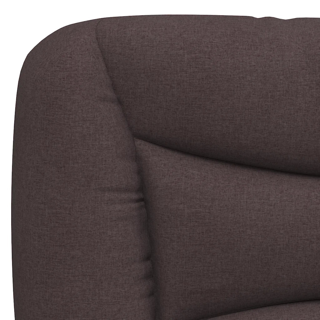 Letto matrimoniale | Letto per adulti | Giroletto senza Materasso Hvar Marrone Scuro 180x200 cm Tessuto - Image 10
