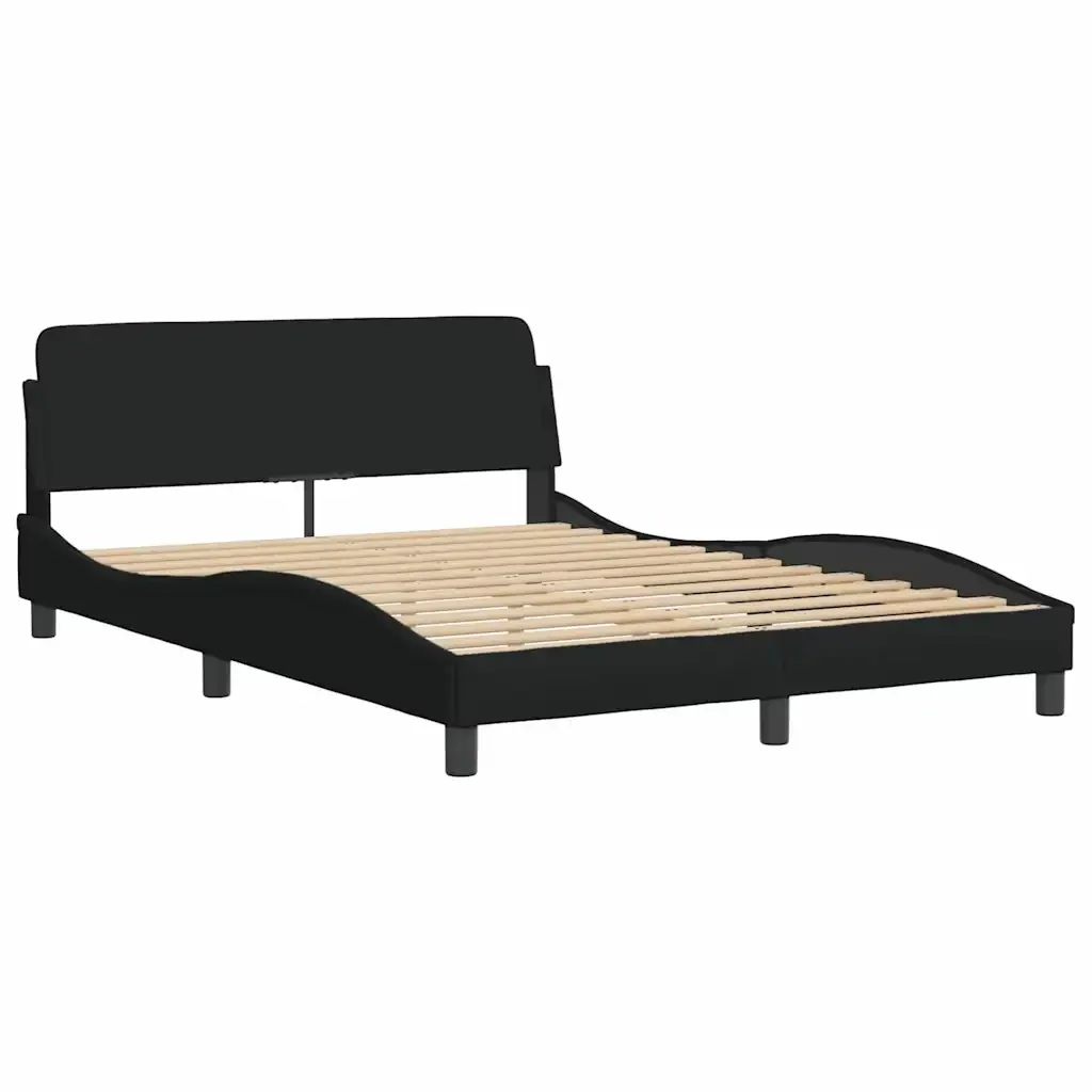 Letto matrimoniale | Letto per adulti | Giroletto senza Materasso Hvar Nero 120x200 cm Tessuto - Image 7