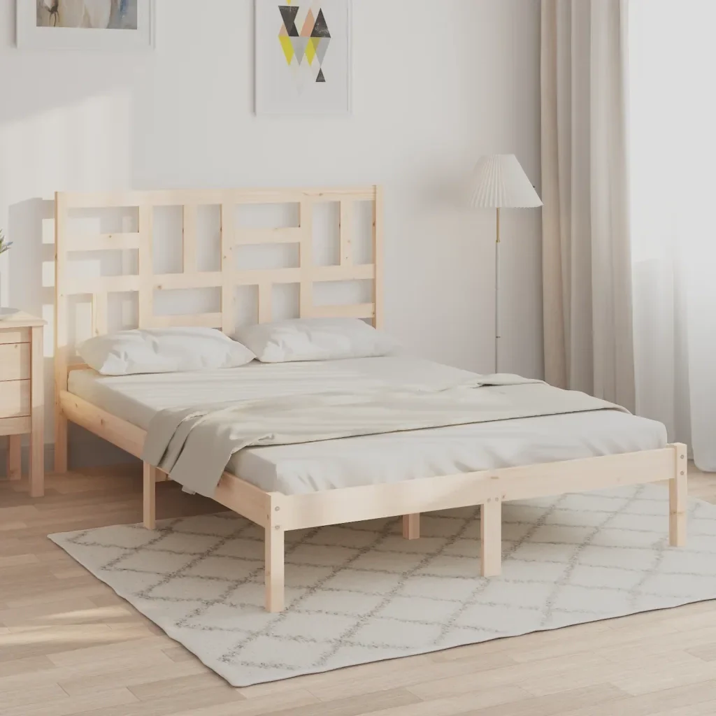 Letto matrimoniale | Letto per adulti | Giroletto senza Materasso in Legno Massello 160x200 cm - Image 2