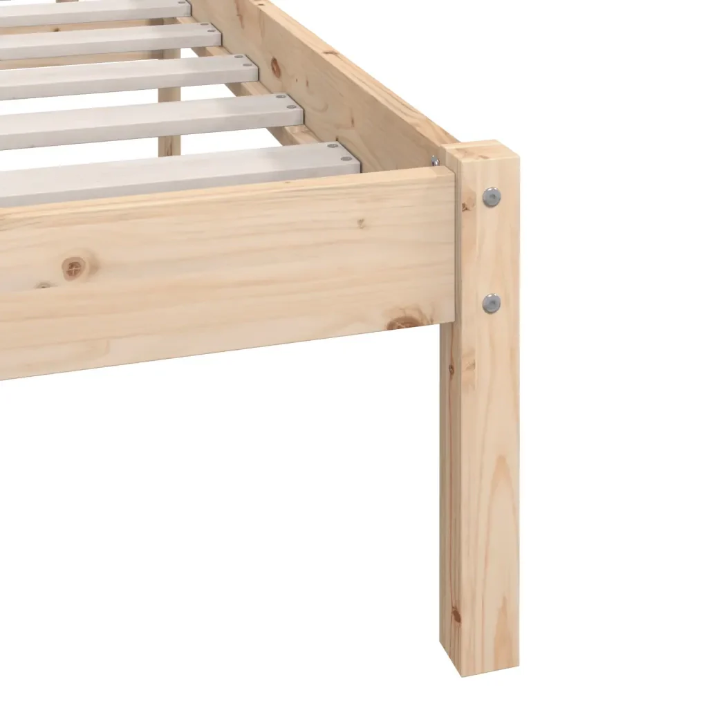 Letto matrimoniale | Letto per adulti | Giroletto senza Materasso in Legno Massello 160x200 cm - Image 7