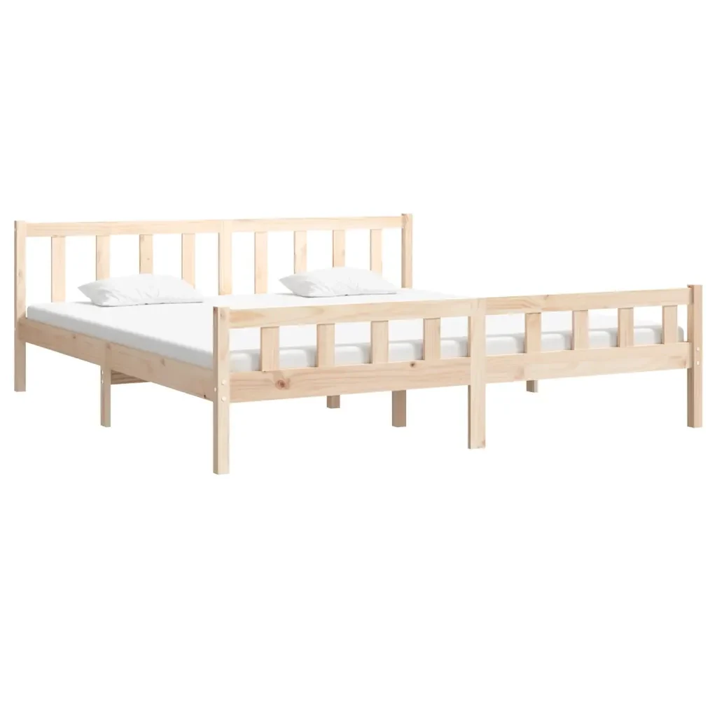 Letto matrimoniale | Letto per adulti | Giroletto senza Materasso in Legno Massello 160x200 cm - Image 4
