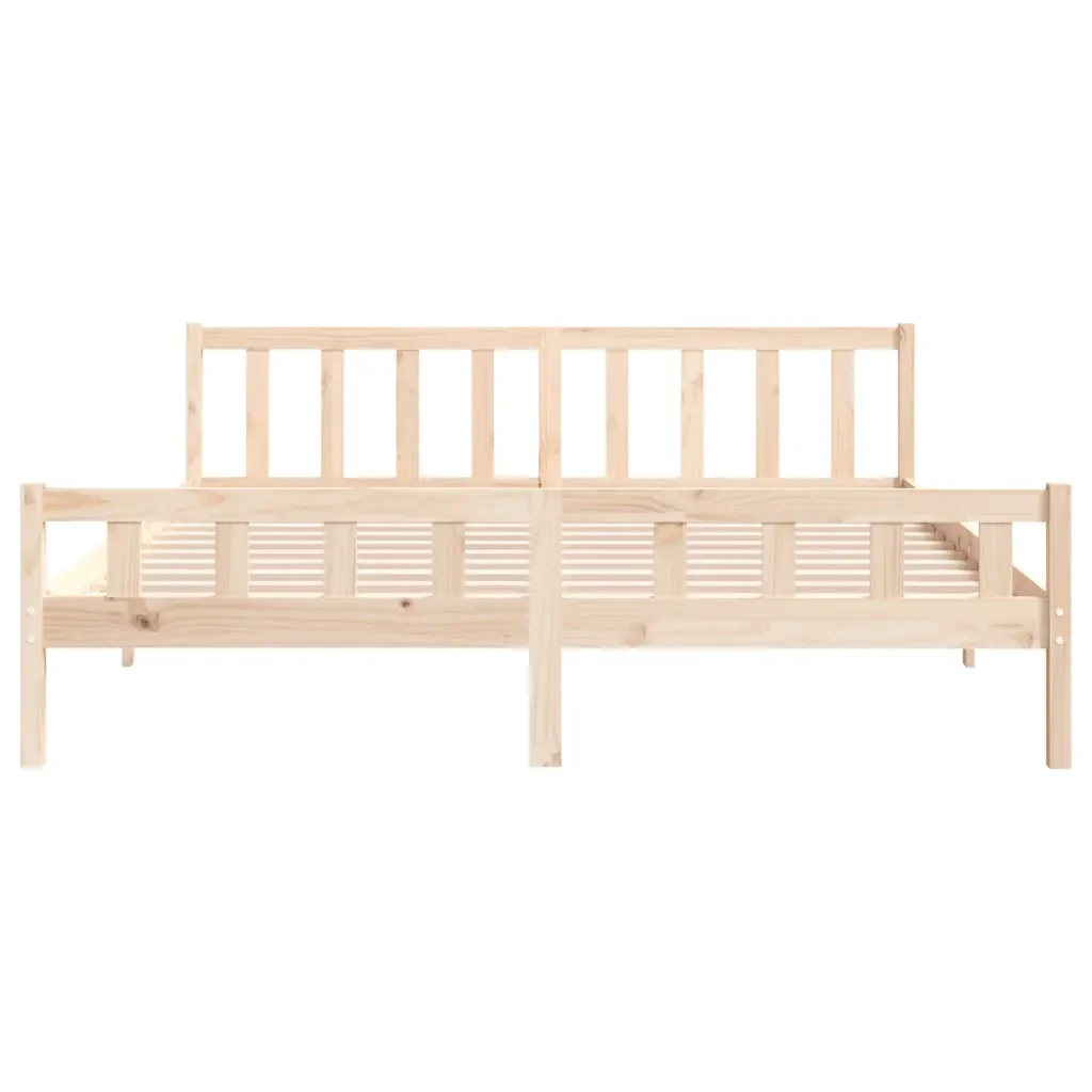 Letto matrimoniale | Letto per adulti | Giroletto senza Materasso in Legno Massello 160x200 cm - Image 5