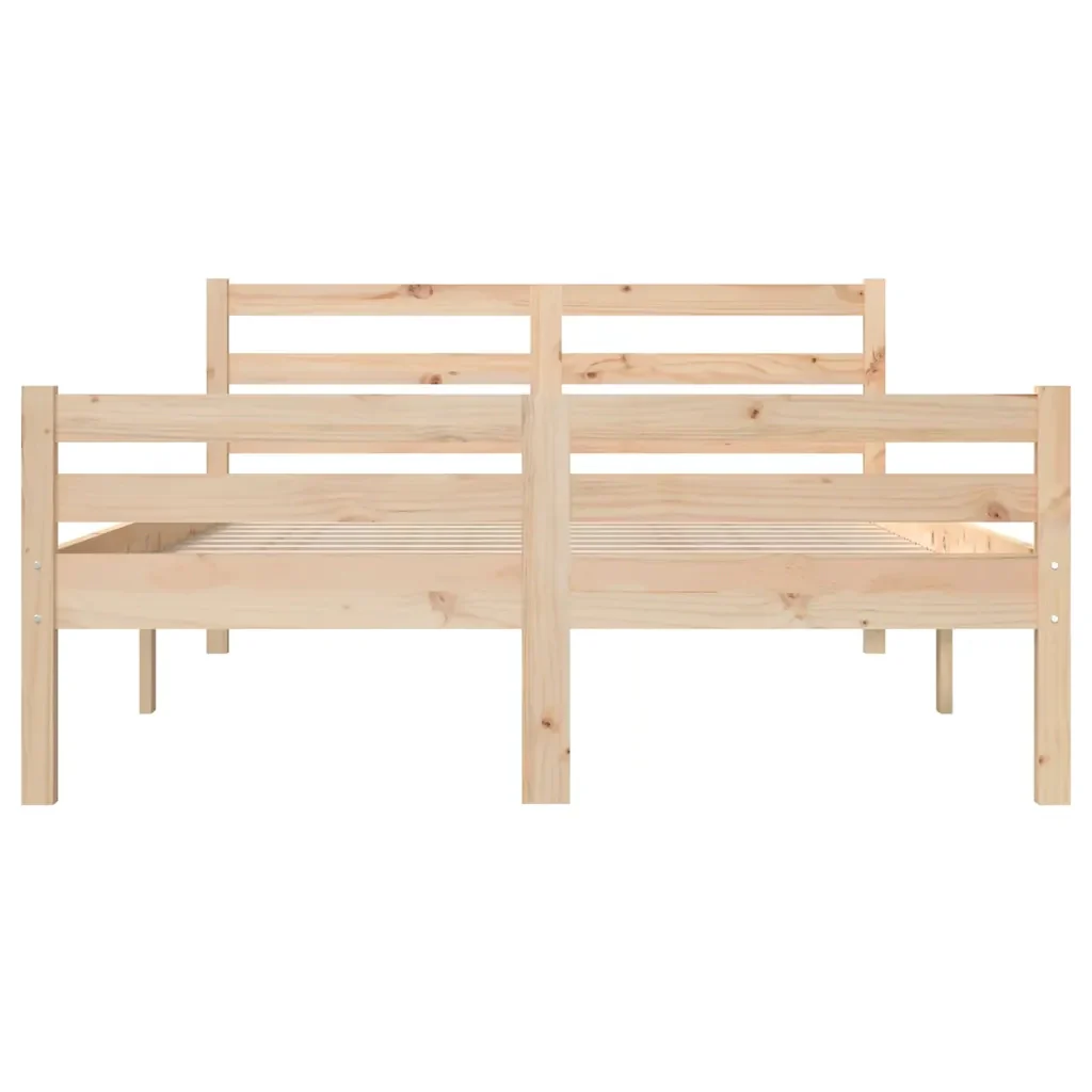 Letto matrimoniale | Letto per adulti | Giroletto senza Materasso in Legno Massello 160x200 cm - Image 5