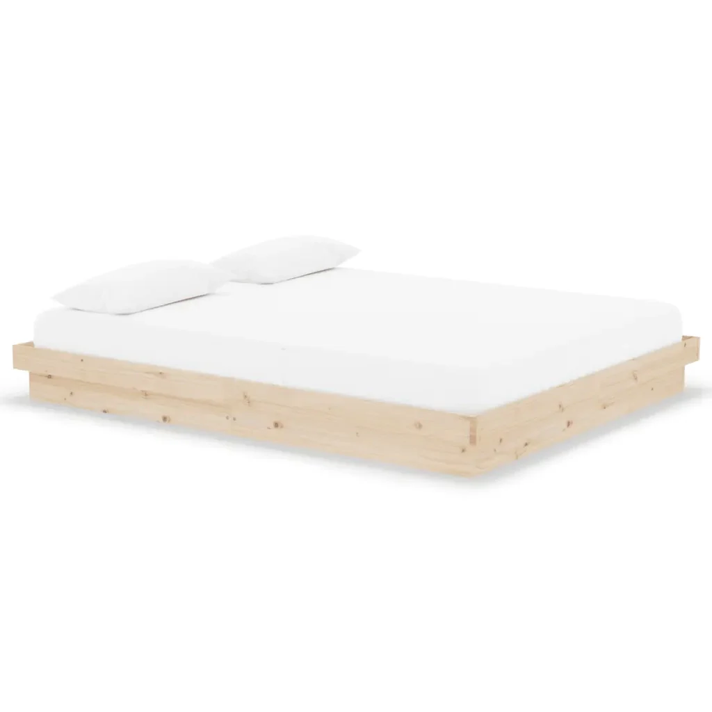 Letto matrimoniale | Letto per adulti | Giroletto senza Materasso in Legno Massello 160x200 cm