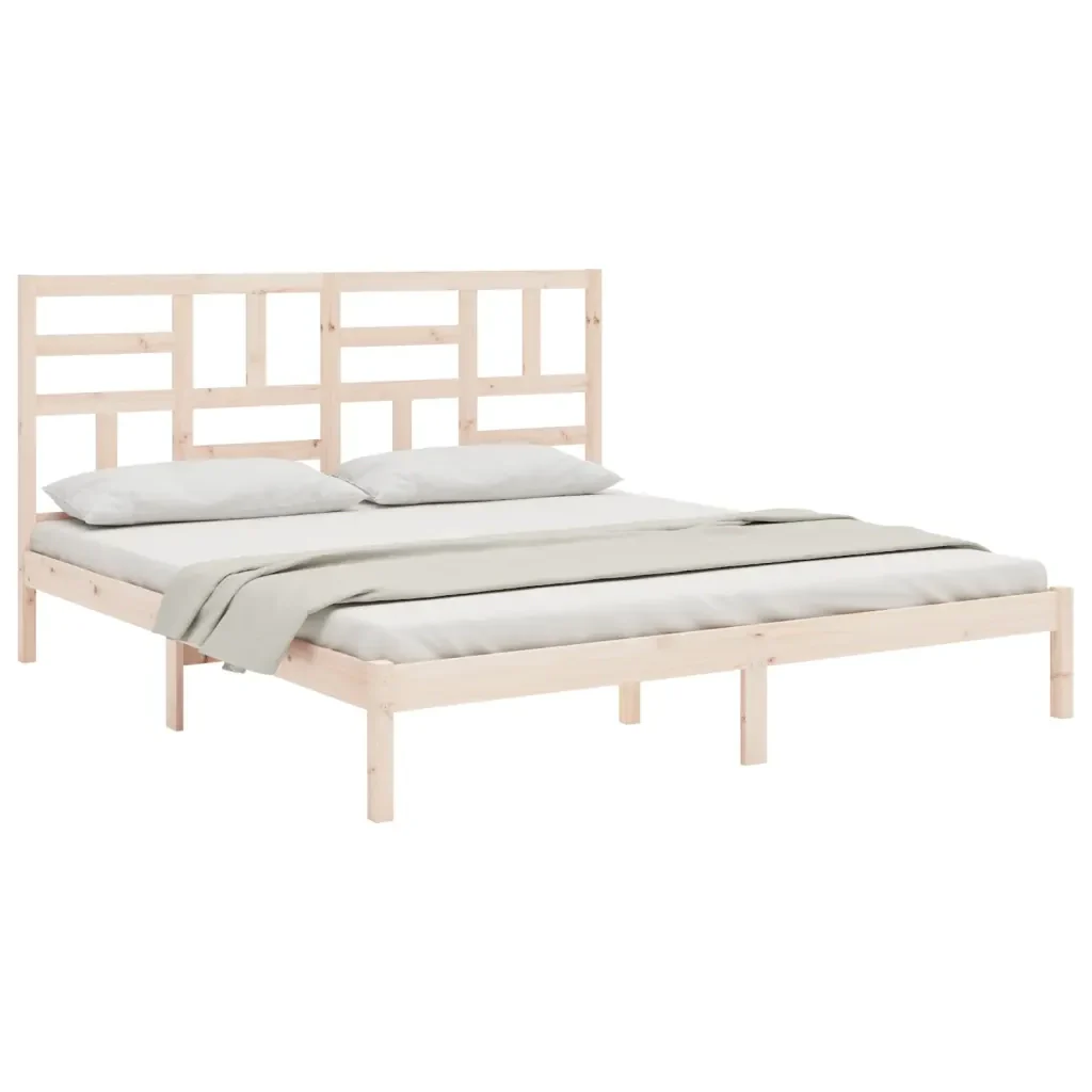 Letto matrimoniale | Letto per adulti | Giroletto senza Materasso in Legno Massello 180x200 cm - Image 3