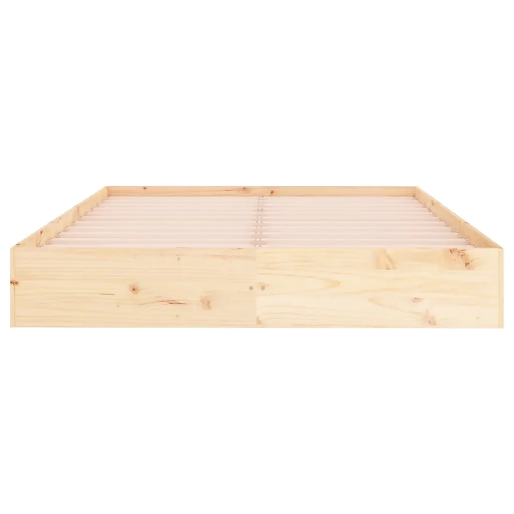 Letto matrimoniale | Letto per adulti | Giroletto senza Materasso in Legno Massello 200x200 cm - Image 5