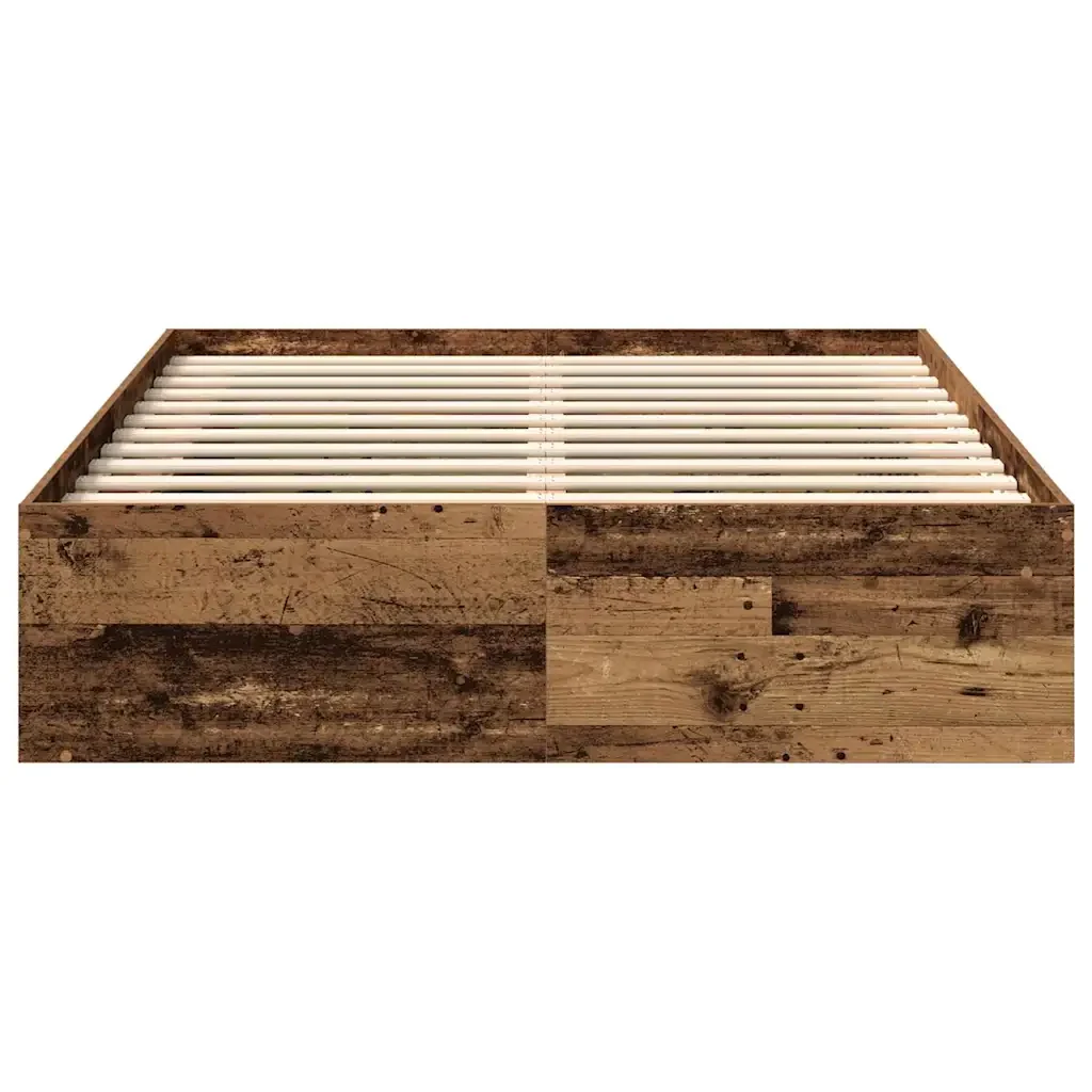 Letto matrimoniale | Letto per adulti | Giroletto senza Materasso Legno Antico 120x200cm in Truciolato - Image 5