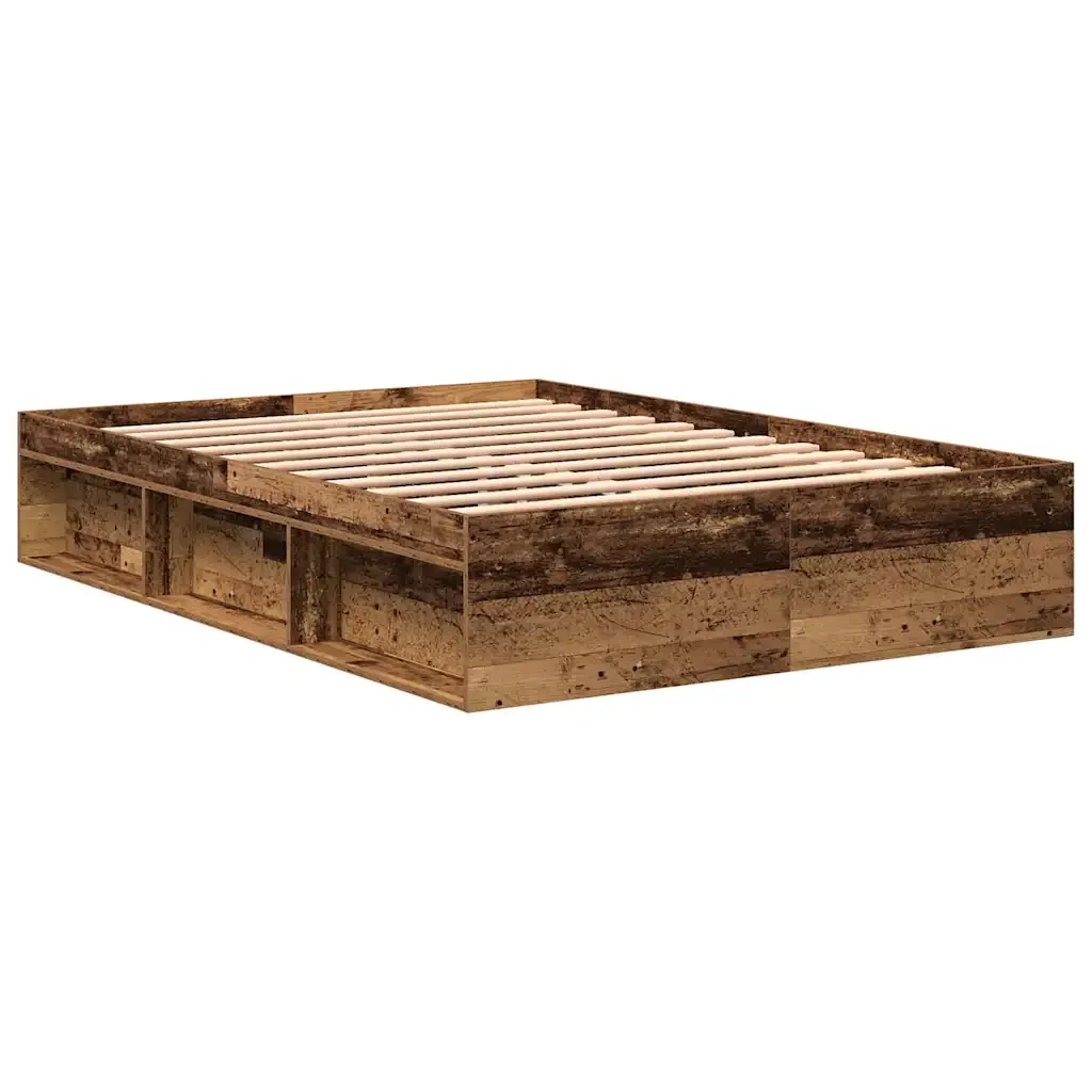 Letto matrimoniale | Letto per adulti | Giroletto senza Materasso Legno Antico 120x200cm in Truciolato - Image 7