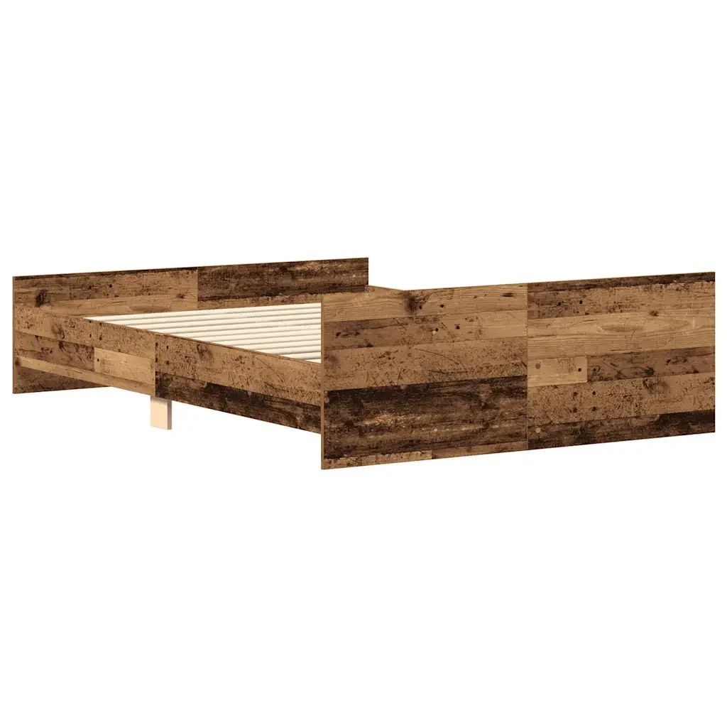 Letto matrimoniale | Letto per adulti | Giroletto senza Materasso Legno Antico 120x200cm in Truciolato - Image 6