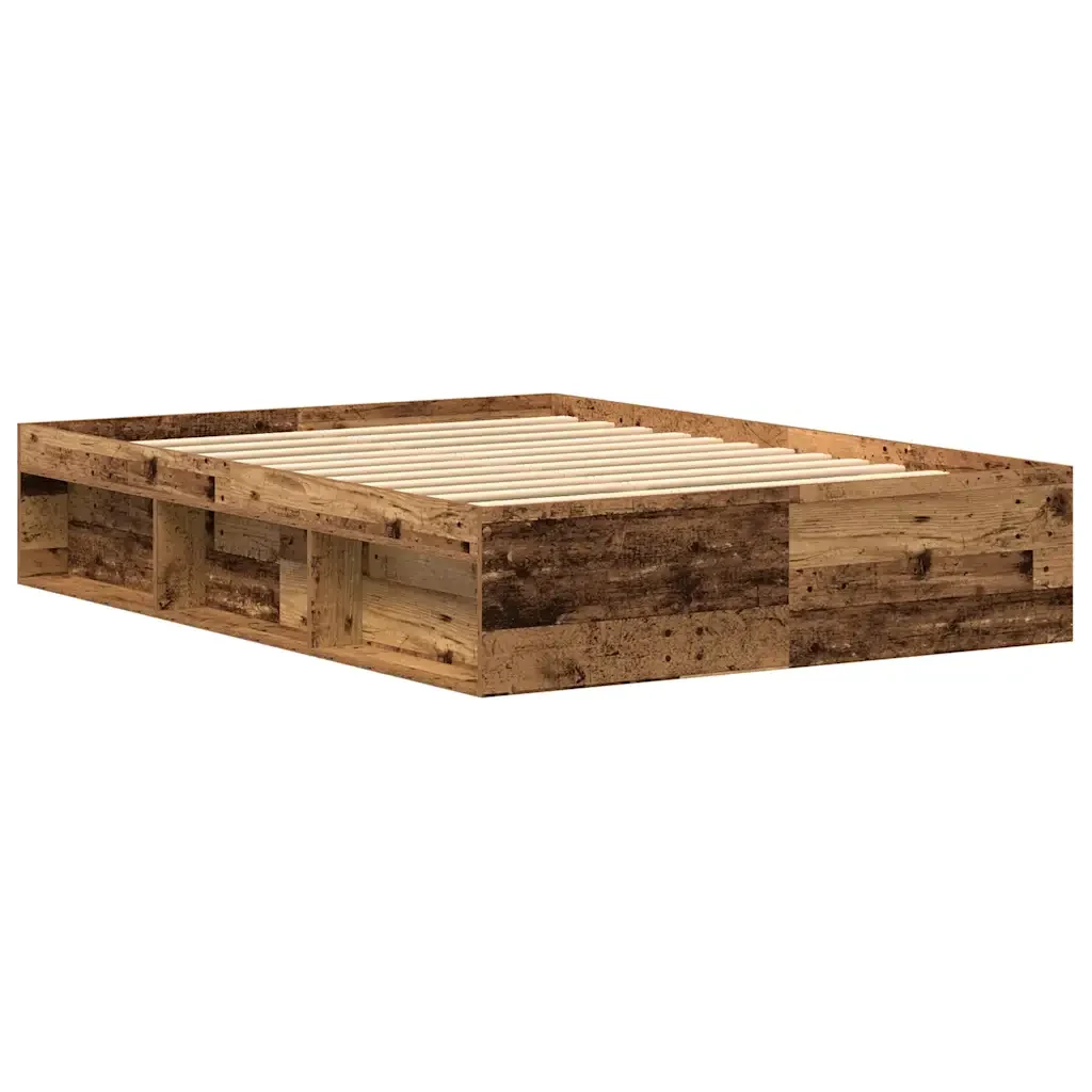 Letto matrimoniale | Letto per adulti | Giroletto senza Materasso Legno Antico 135x190cm in Truciolato - Image 7