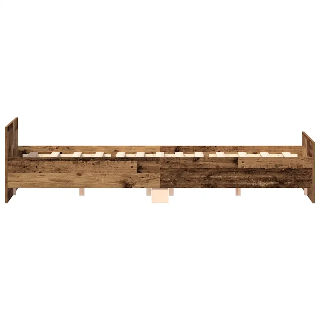 Letto matrimoniale | Letto per adulti | Giroletto senza Materasso Legno Antico 135x190cm in Truciolato - Image 7