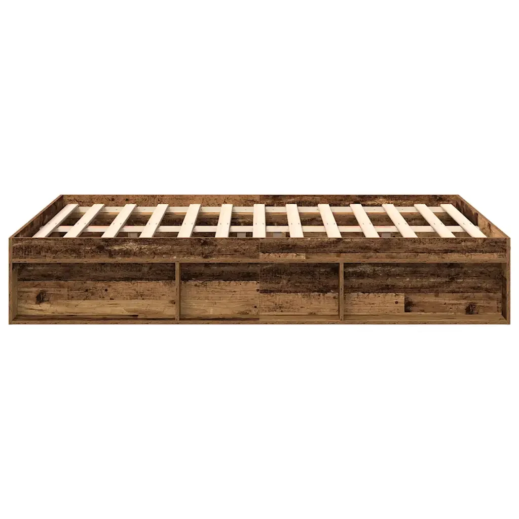 Letto matrimoniale | Letto per adulti | Giroletto senza Materasso Legno Antico 140x190cm in Truciolato - Image 6