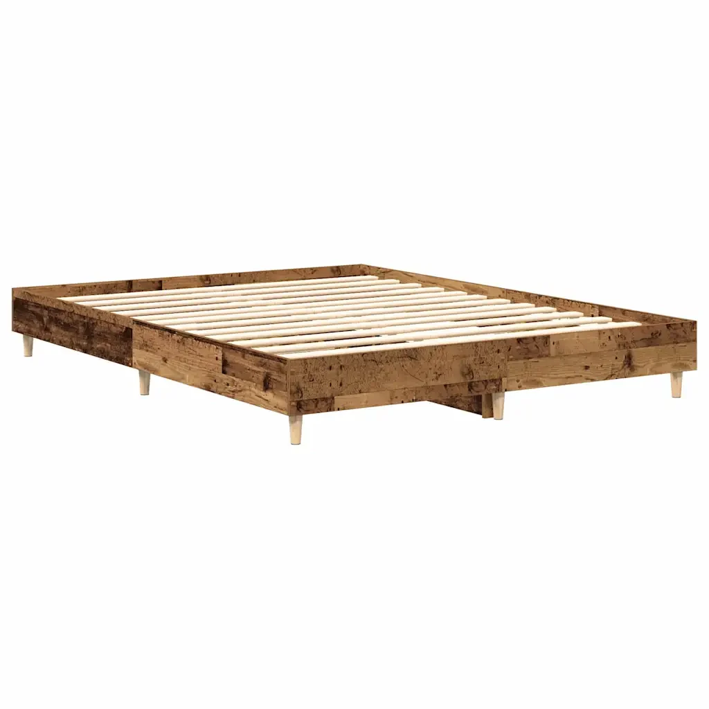 Letto matrimoniale | Letto per adulti | Giroletto senza Materasso Legno Antico 150x200 cm in Truciolato - Image 7
